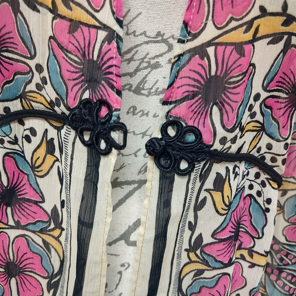 Zata trf Collection XS Floral Long Kimono Cardigan! - Picture 5 of 9